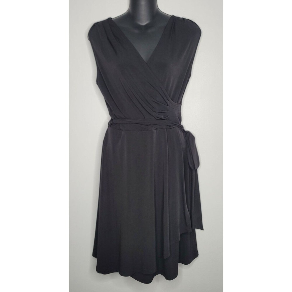 41 Hawthorn Stitch Fix Black Wrap Dress Womens Size Small Sleeveless NEW Classic